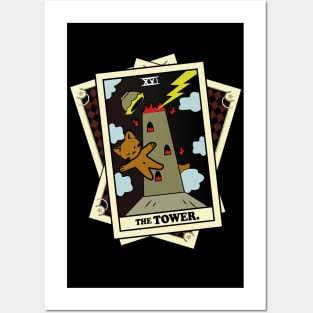 TAROT CARDS DECK | THE TOWER. | FORTUNE CAT Posters and Art